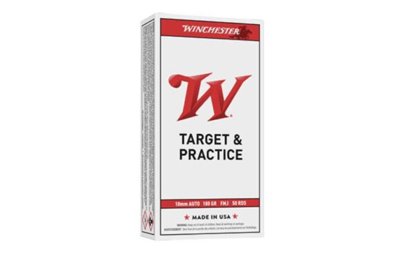 10MM Auto 180 Grain Winchestet FMJ Ammunition:Five 50 Count Boxes, 250 Total Rounds