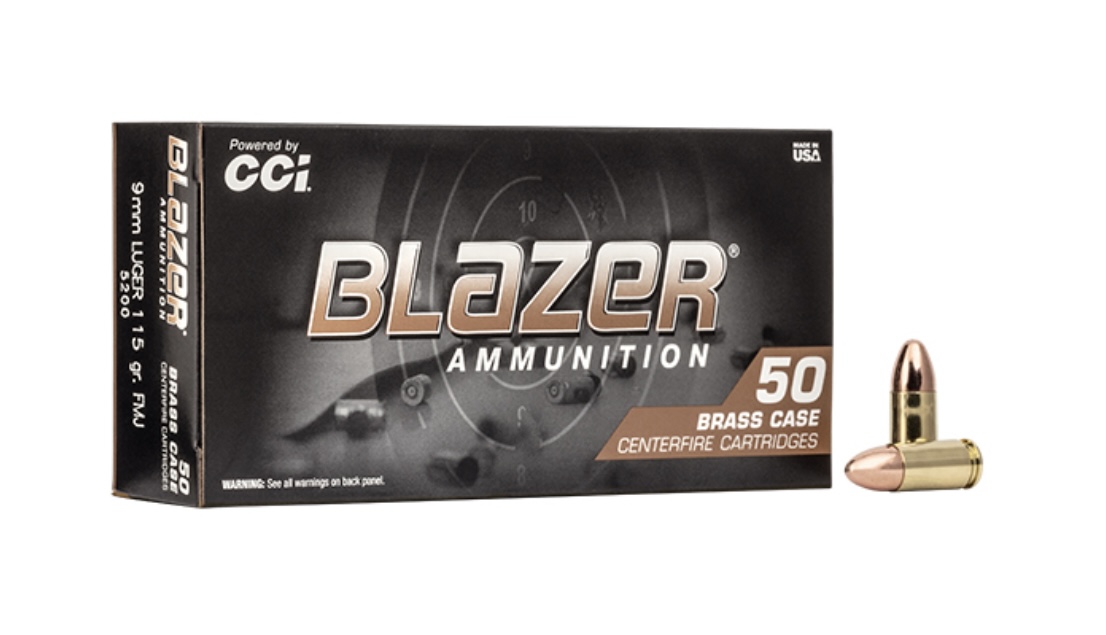 9mm Luger 115 Grain CCI RN FMJ Ammunition - Twenty 50 Count Boxes, 1000 Rounds