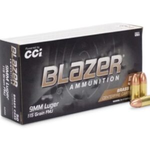 9mm Luger 115 Grain CCI RN FMJ Ammunition - Ten 50 Count Boxes, 500 Rounds