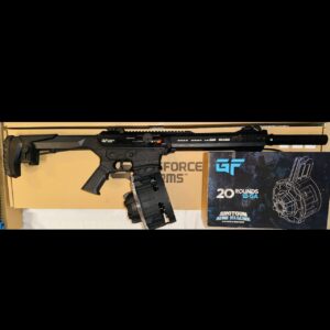 New GForce Arms GF25 AR Style Semi Automatic 12 Gauge Shotgun Black with 20 Round Drum Mag Combo