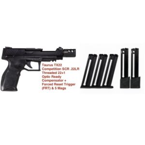 Taurus TX-22 TX22 Competition SCR 22LR Threaded +Compensator 22+1 Optic Ready + FRT +5 Mags